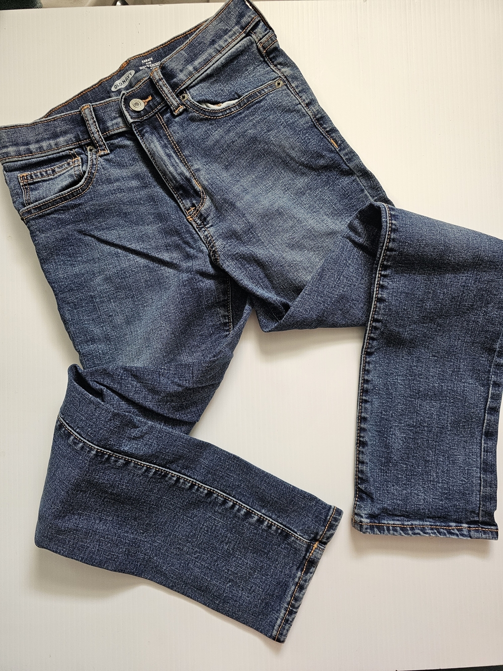 Old Navy Boys Size 12 Skinny Jeans Dark Wash Stretch Adjustable Waist